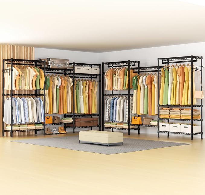 Heavy Duty Garment Rack Large Clothes Rack, Freestanding Closet Portable - Image 2