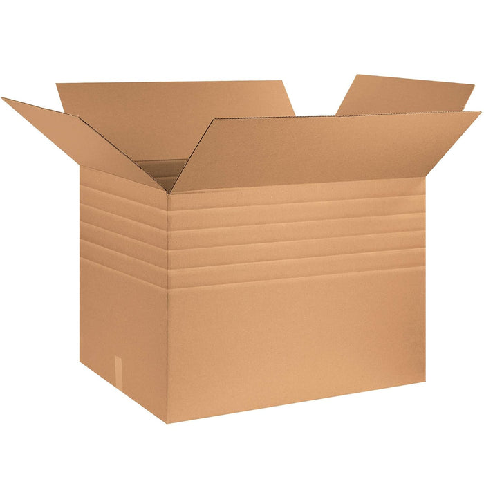 BOX USA MDHD322424 Heavy-Duty Multi-Depth Corrugated Cardboard Box 32" L x 24" W x 24" H, Kraft, for Shipping, Packing and Moving (Pack of 10)