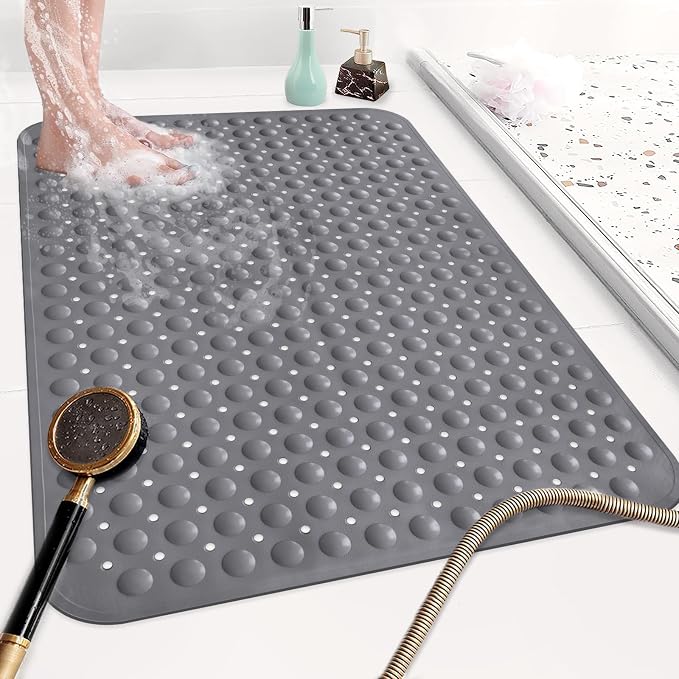 Shower Mat Non Slip: 35.4 x 23.6 Inch Extra Large TPE Shower Mats by Mofonky