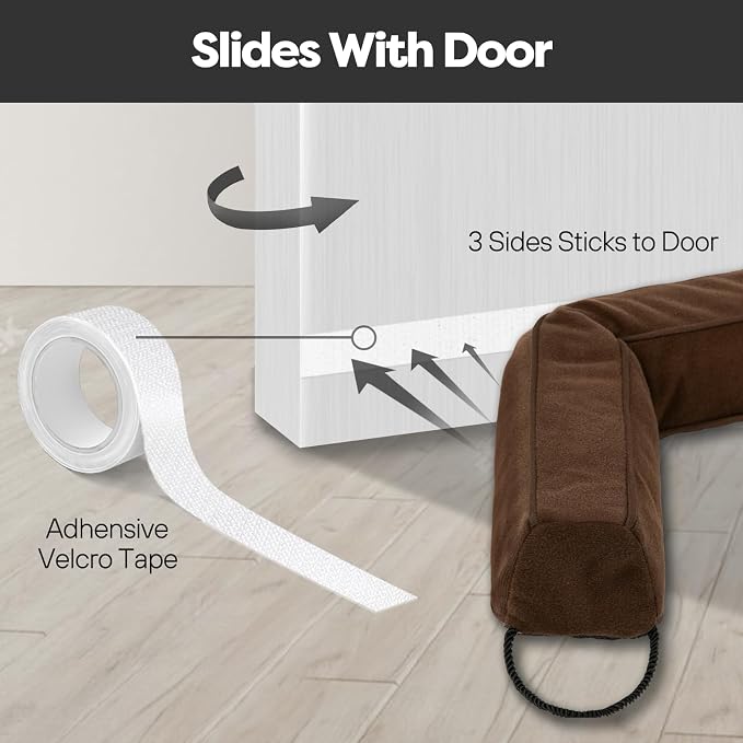Weighted Door Draft Stopper for Front Door, for Exterior, Back Door, Fits Door - Image 8