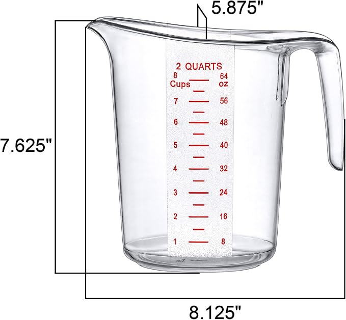 Amazing Abby - Melissa - 64-Ounce Plastic Measuring Pitcher, 8-Cup Food-Grade - Image 4