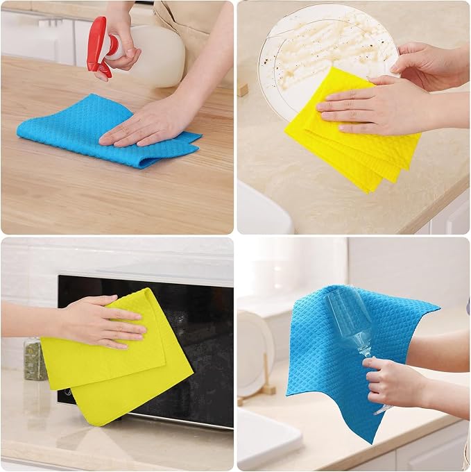 AMOUR INFINI Swedish Dishcloth Cellulose Sponge 8 Pack - Image 3