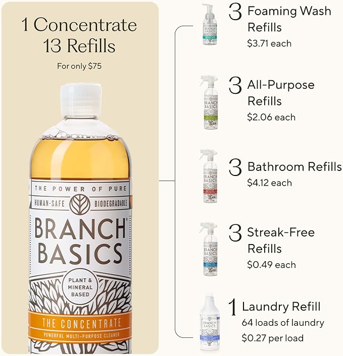 Branch Basics Concentrate + Oxygen Boost REFILL: Stain Remover and All Purpose - Image 5
