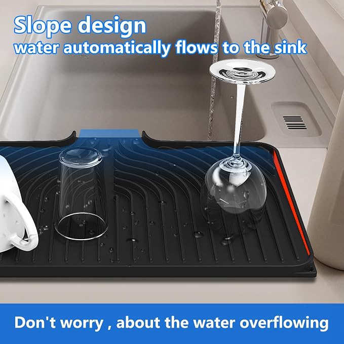 Dish Drying Matt for Kitchen Counter, Kitchen Dry Mats for Dishes Drying Pad - Image 3