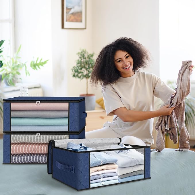 HomeHacks Storage 10-Pack Clothes Organizer Storage Bags Foldable Storage Box - Image 7