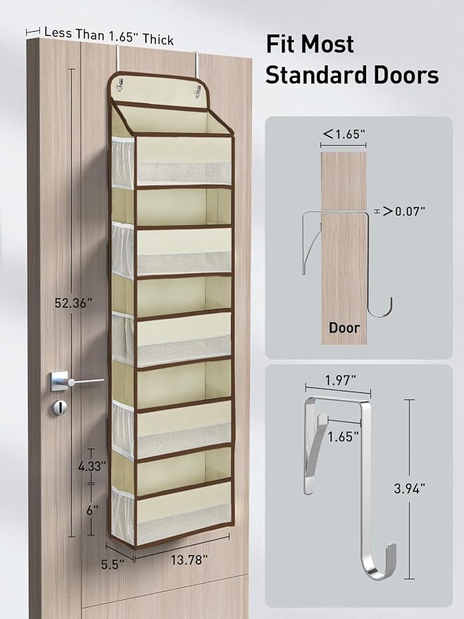 Yecaye 2 Pc Over the Door Organizer - Image 8
