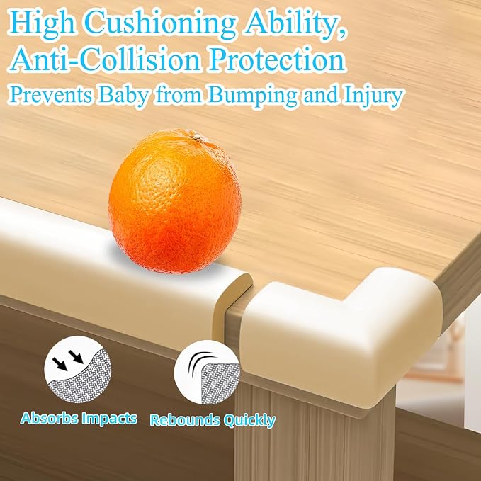 Baby Proofing Edge Corner Protector, 1Roll L-Shape Soft Cabinet Door Bumper - Image 4