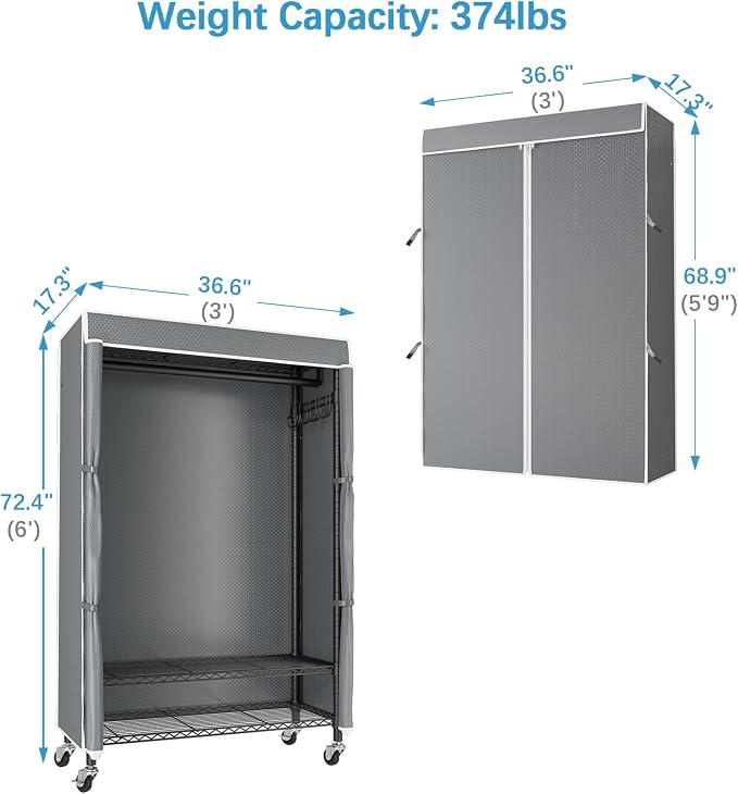 VIPEK R3C Rolling Clothes Rack - Image 5