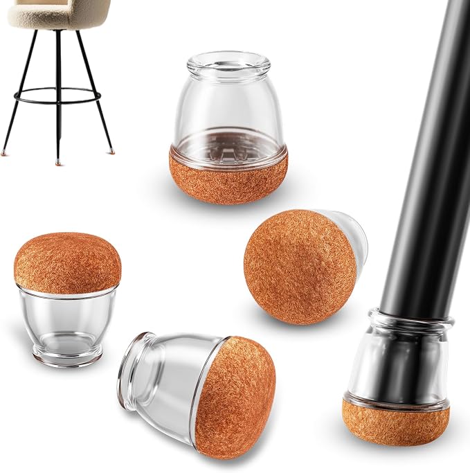 Ezprotekt 24 Pcs Extra Small Clear Round Chair Leg Floor Protectors by VisittheEzprotekt