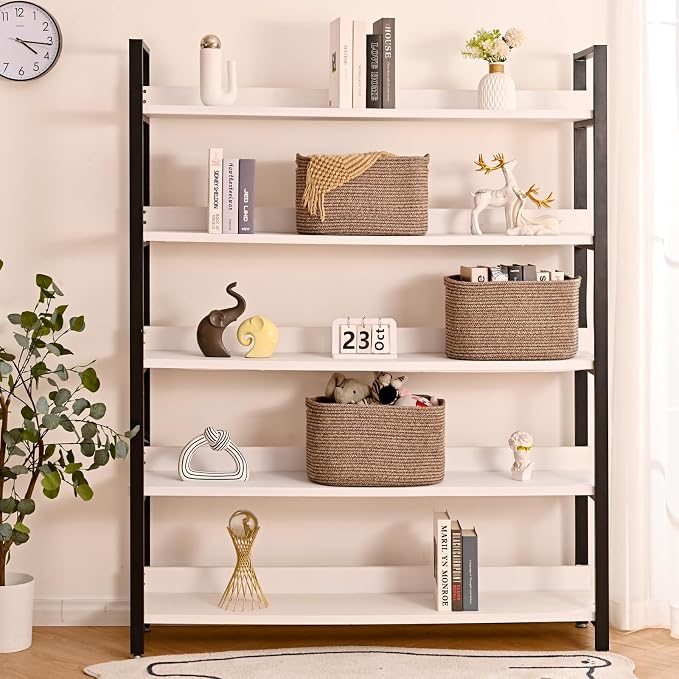 Storage Baskets for Organizing Shelves, Woven Cotton Rope Bins for Baby Nursery - Image 2