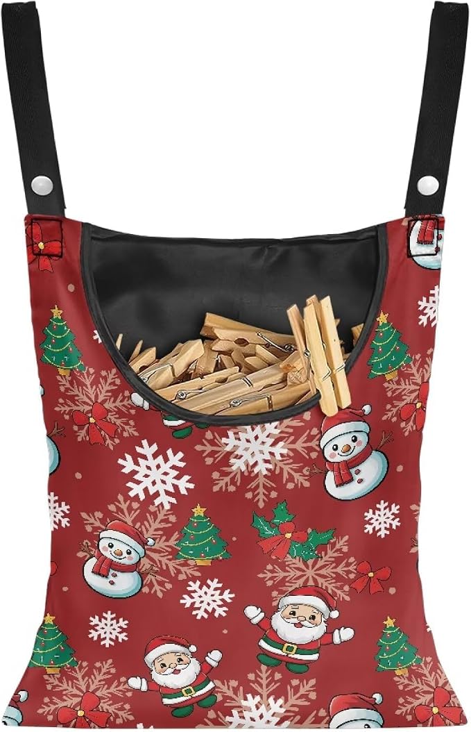 Christmas Theme Handy Clothespin Bags Maple Leaf Space-Saving Clothespin by CREAMIC