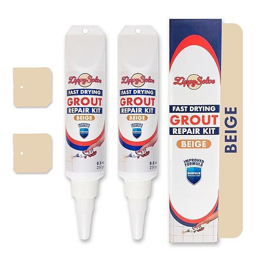 Tile Grout, Repair Kit, 2 Pack Grout Filler, Restore & Renew Tile Joints Line by ZippySolveTileGrout