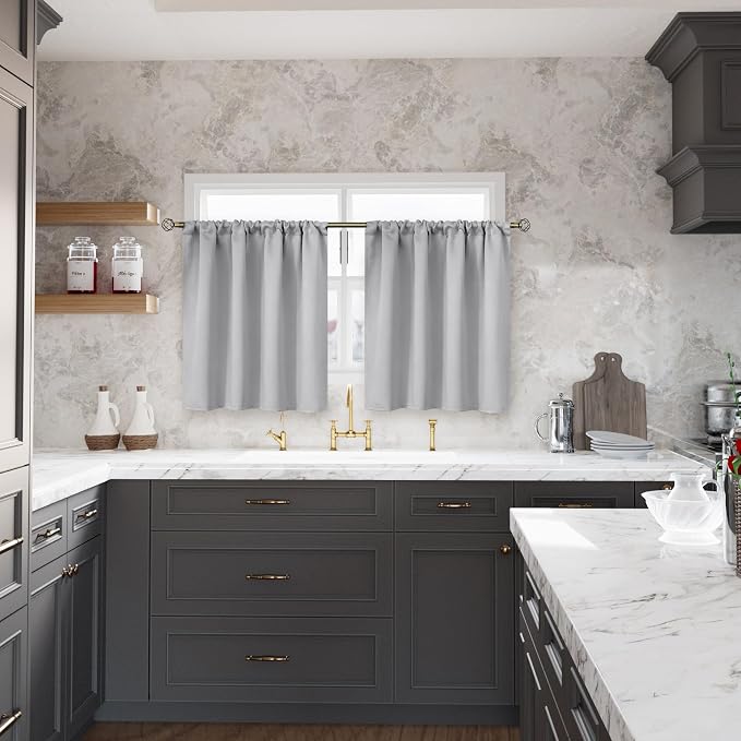 BGment Light Grey Short Curtains 30 Inches Length - Image 6