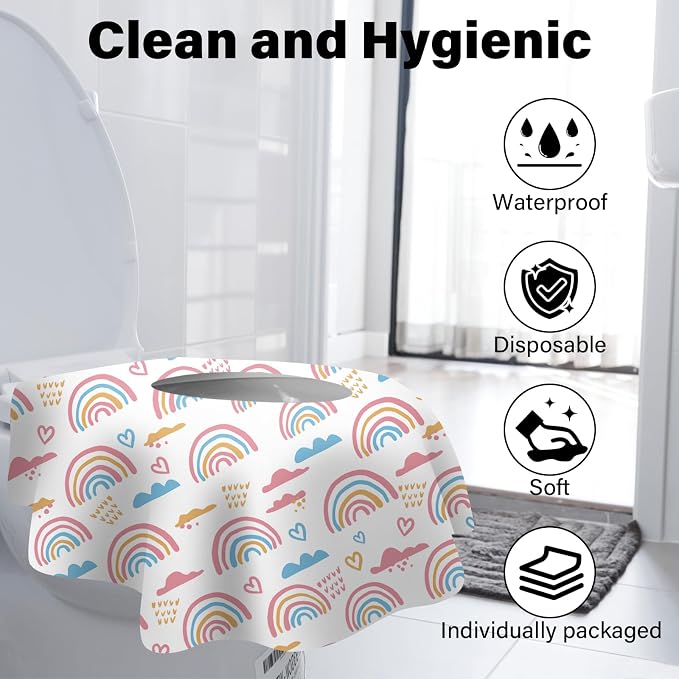60 Pack Toilet Seat Covers Disposable, Extra Large Waterproof Toilet Cover - Image 2