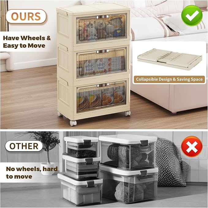 3 Tier - 48QT Storage Bins - Image 3