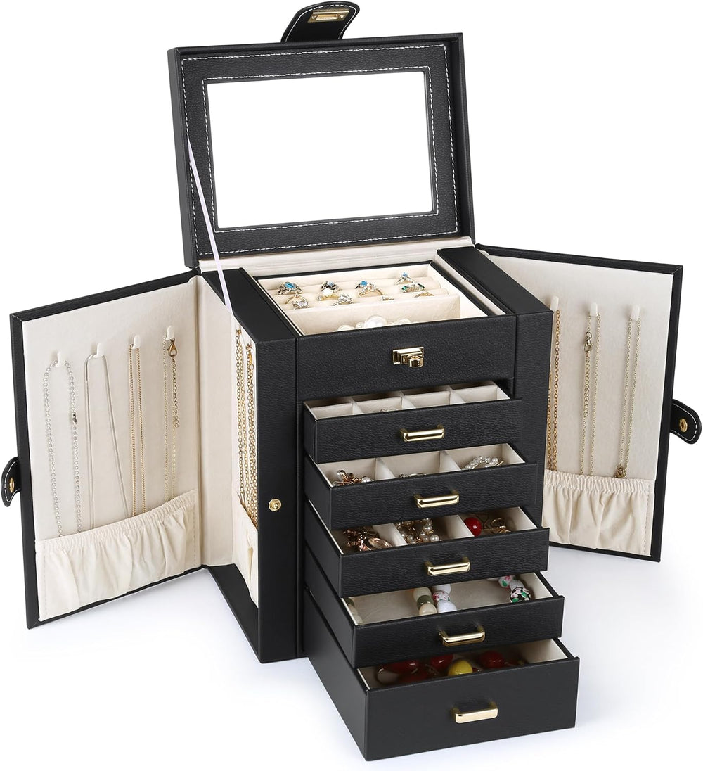 Kendal Jewelry Box, 6-Layer Jewelry Storage Organizer for Necklace Bracelet R...