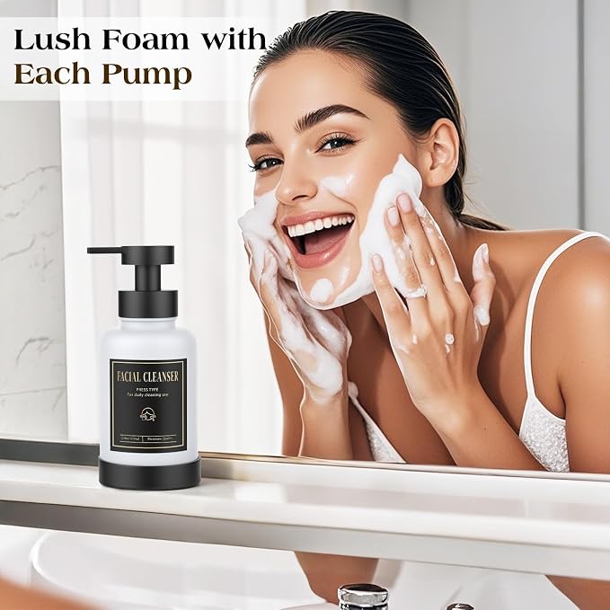 Luxspire Foaming Soap Dispenser, Glass Foam Pump Soap Dispenser, Non-Slip Hand - Image 7