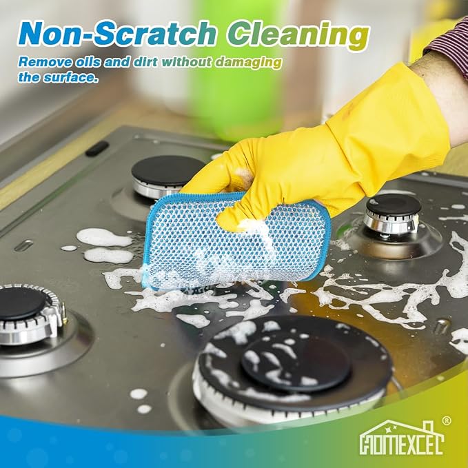 HOMEXCEL 12 Pack Scrub & Wipe Cloths, Scrub Sponges - Image 4