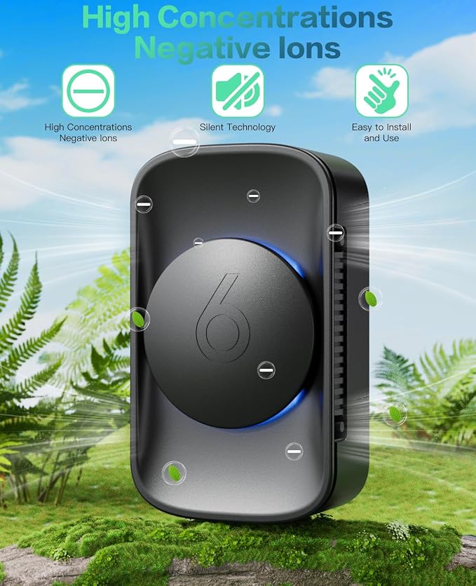 Air Ionizers for Home, Negative Ion Generator, Quiet Air Freshener for Bedroom - Image 2