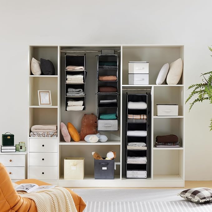 YOUDENOVA Hanging Closet Organizer, 5-Shelf Closet Hanging Storage Shelves - Image 2