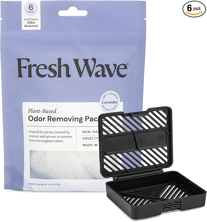 Fresh Wave Lavender Odor Eliminating & Deodorizing Packs | Bag of 6 & Fresh Pod by FreshWave