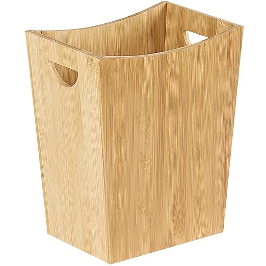 SEHERTIWY Wood Trash Can Wastebasket, 2 Gallon Small Waste Basket by SEHERTIWY