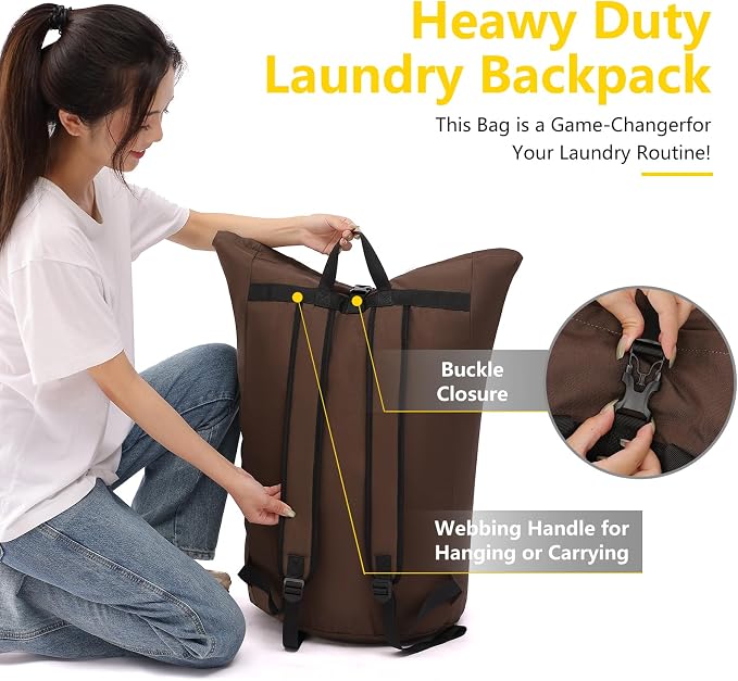laundry bag backpack, extra-large heavy duty laundry bags, laundry backpack - Image 2