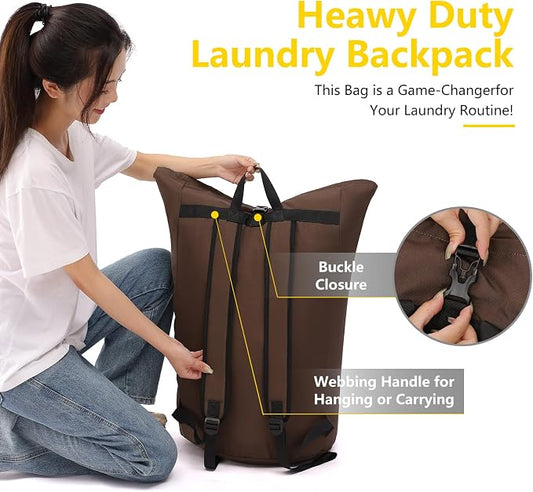 laundry bag backpack, extra-large heavy duty laundry bags, laundry backpack - Image 2