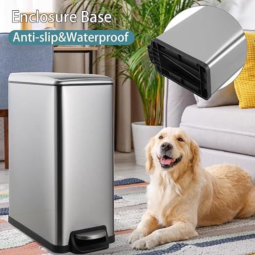 Arlopu 13.2 Gal Slim Kitchen Trash Can - Image 7