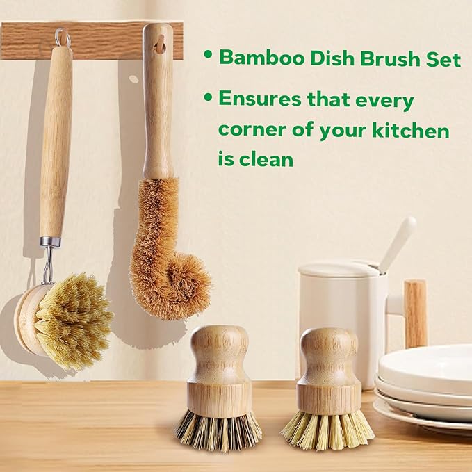Bamboo Dish Brush Set - Image 6
