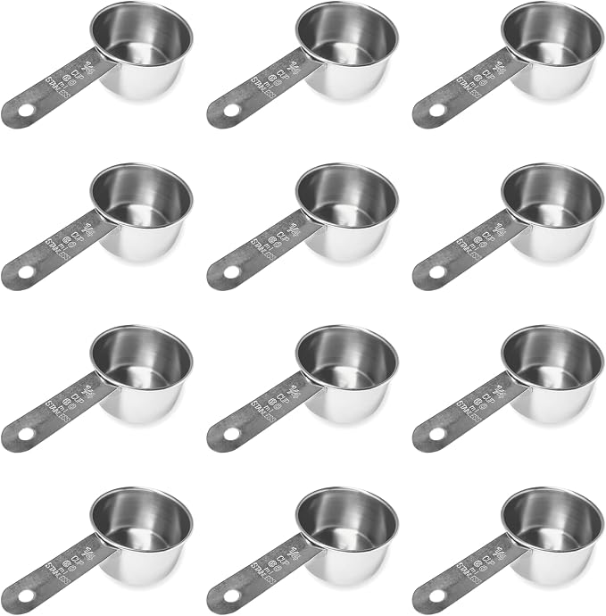 1/4 Cup Stainless Steel Measuring Cup | Sturdy Metal 60 ml | 60 cc | 2 oz | by Knupp+Co.