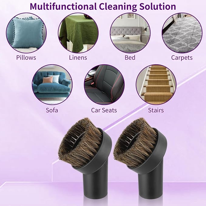 2Pcs 25mm Soft Horsehair Vacuum Dusting Brush, Universal Vacuum Brush - Image 6