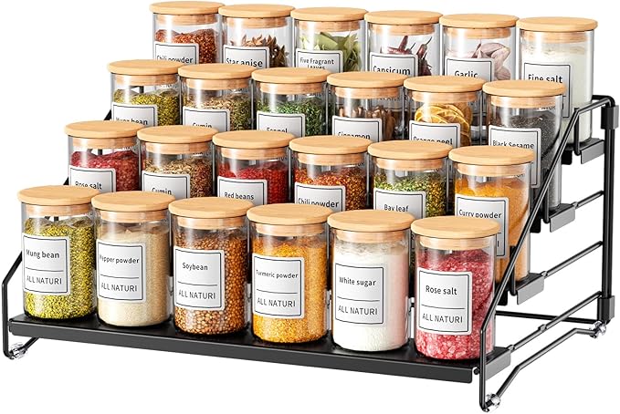 RCHYFEED Spice Rack Organizer for Cabinet Pantry, 4 Tier Spice Rack Countertop by RCHYFEED