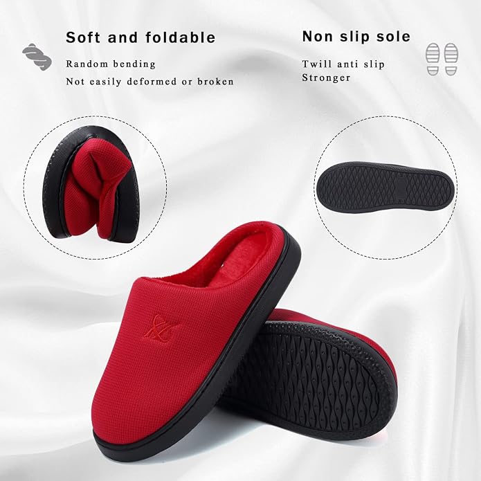 Memory Foam Slippers for Women's and Men's Casual House Shoes - Image 3