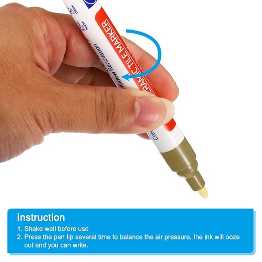 PATIKIL Grout Pen, 4 Pack Khaki Tile Marker Waterproof Grout Sealer Pen Tile - Image 5