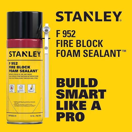 Stanley F952 Fire Block Spray Foam – Fire Rated Expanding Polyurethane Foam - Image 2