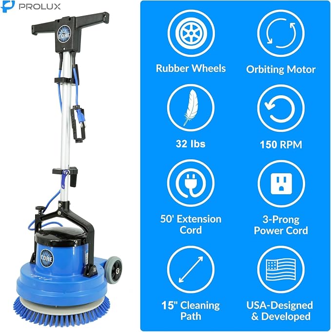 Prolux Core Heavy Duty 15 inch Floor Buffer Scrubber and Polisher Cleaning - Image 7