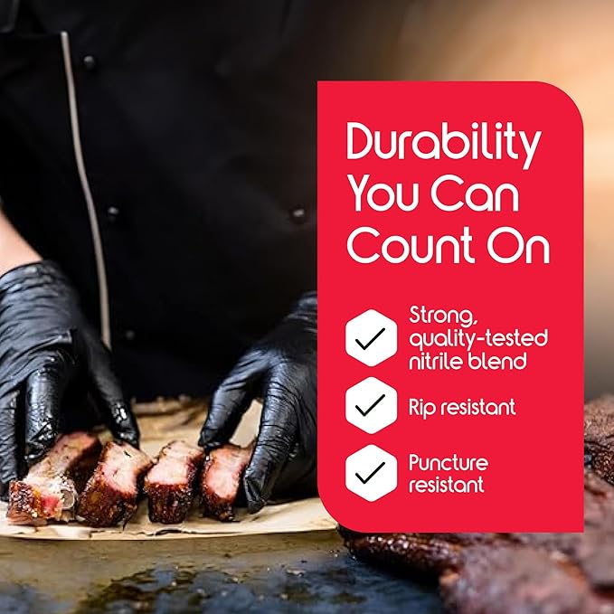 Inspire Black Nitrile Gloves | THE ORIGINAL Quality Black Gloves Disposable - Image 3