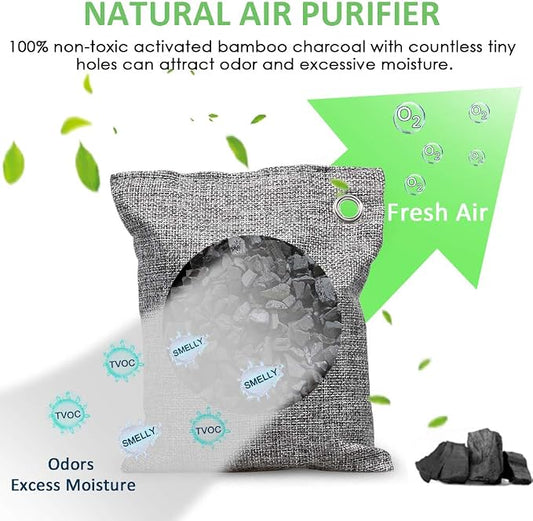 NIYIKOW Charcoal Bags Odor Absorber, Nature Fresh Bamboo Charcoal Air Purifying - Image 2