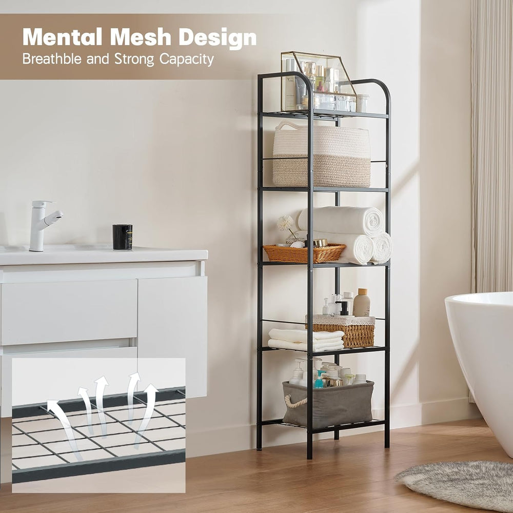 Towel Racks for Bathroom，5-Story Free Standing Towel Holder,Durable Metal Tow...