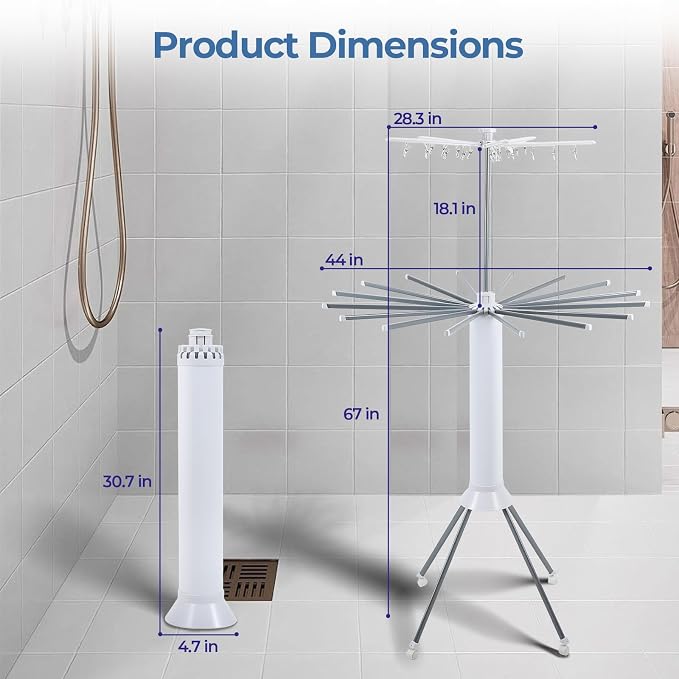 GCCSJ 4-Legged 2 Tier Folding Portable Octopus Style Clothes Drying Rack - Image 7