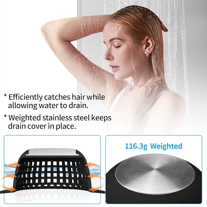 Shower Drain Hair Catcher, Bathtub Drain Cover Foldable Silicone Shower & Tub - Image 4