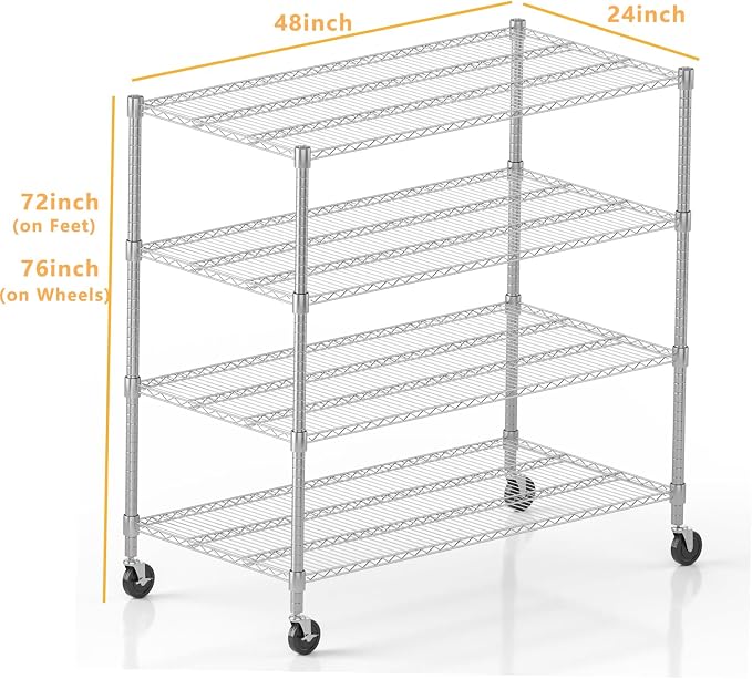 Himimi 4 Tier Wire Shelving