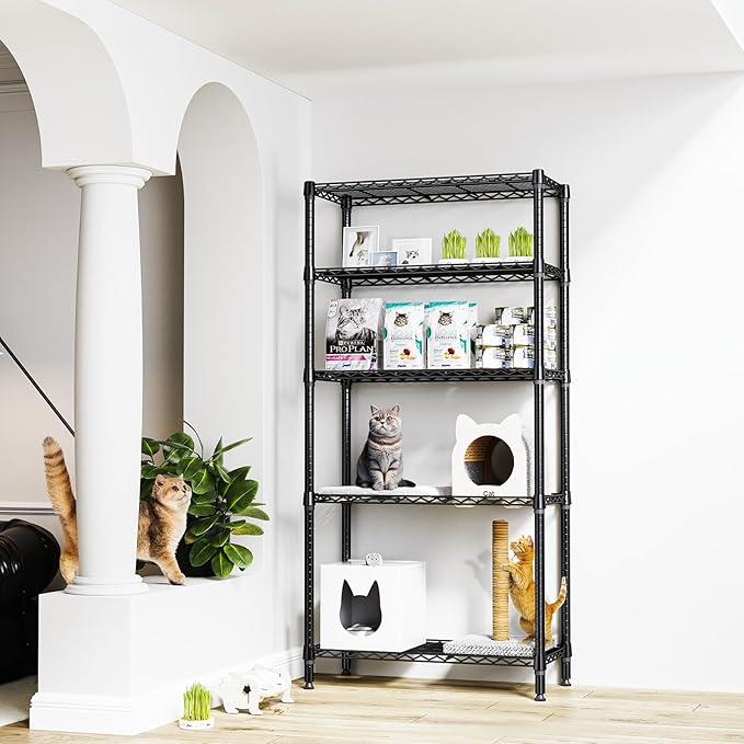 1250 lbs 5 Tier Shelf Metal Storage Shelves Shelving Wire Rack Heavy Duty - Image 2