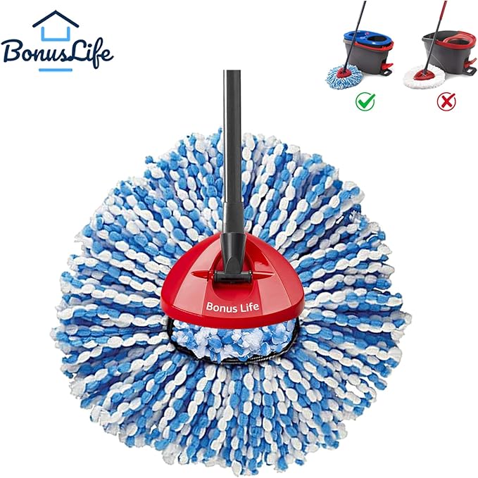BonusLife 4-Pack Mop Head for O-Ceda RinseClea Spin Mop Refill 2-Tank System - Image 4