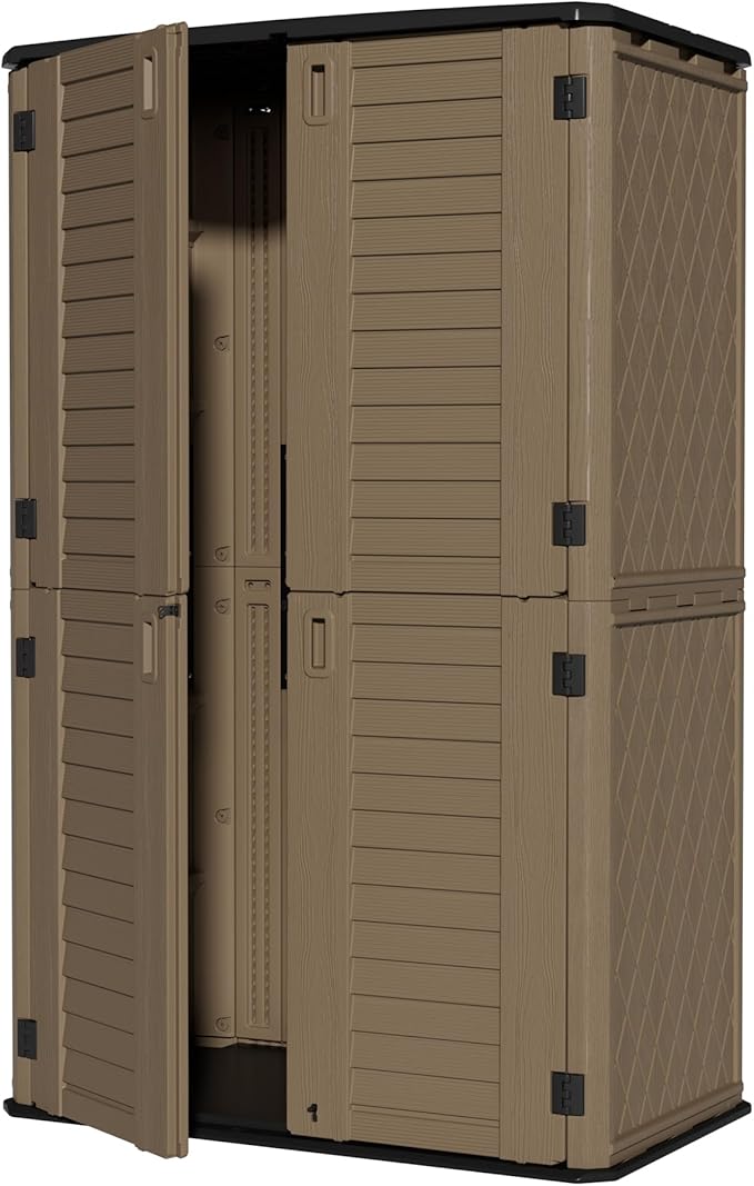 ZZM Large 67 Cu.ft Waterproof Storage Shed, Outdoor Storage Cabinet，Durable by ZZM