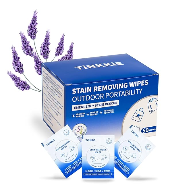50-Pack Stain Remover Wipes, Portable Clothing Stain Remover Wipes, Instant by Unknown