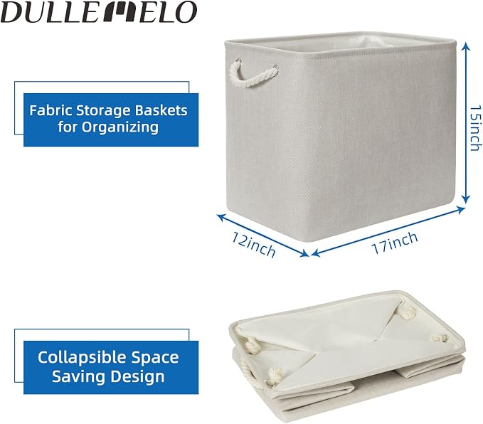 DULLEMELO 2-Pack Large Storage Baskets - Image 3