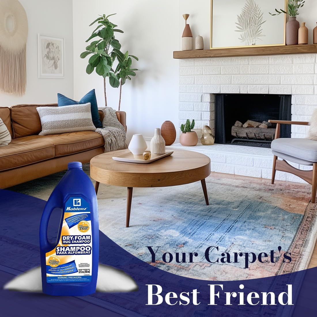 Koblenz 20-0529-6 Dry Foam Rug Shampoo, White, 32-Ounce | White, Powerful Everyday Performance, Easy to Use and Clean, Durable Build for Daily Use, Powerful Motor, Durable Design