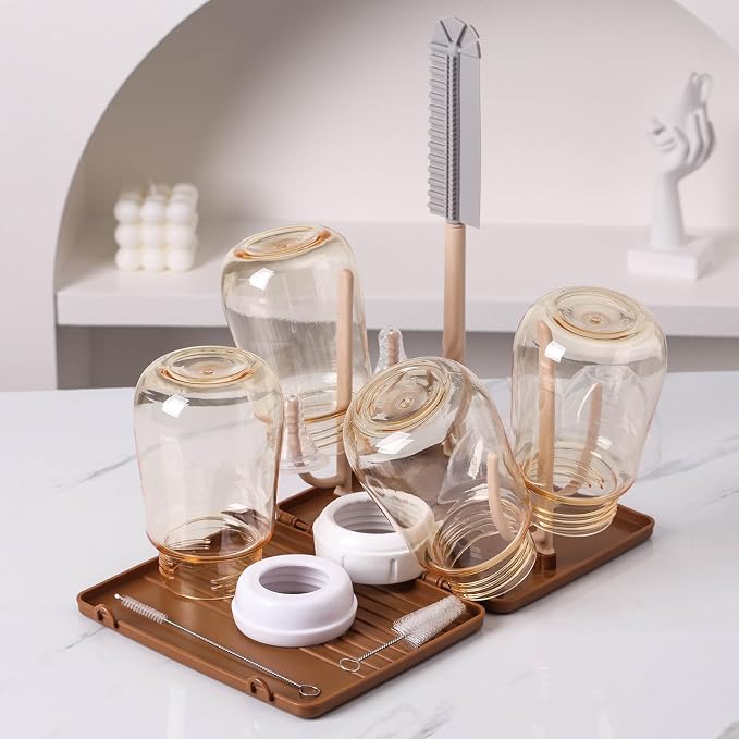 Baby Bottle Drying Rack，Travel Baby Bottle Drying Rack Set, Cleaner Kit by DIJIAMEIYA